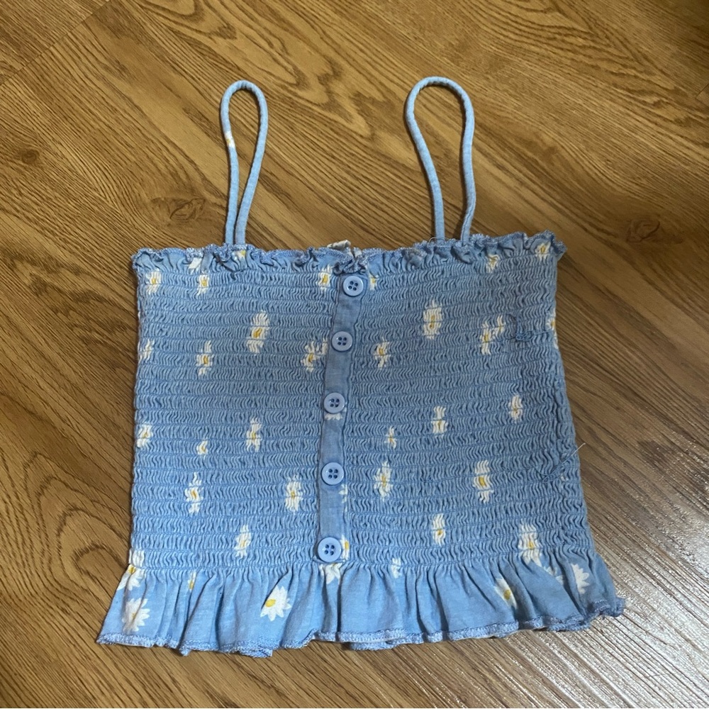 ruffle croppes tank top